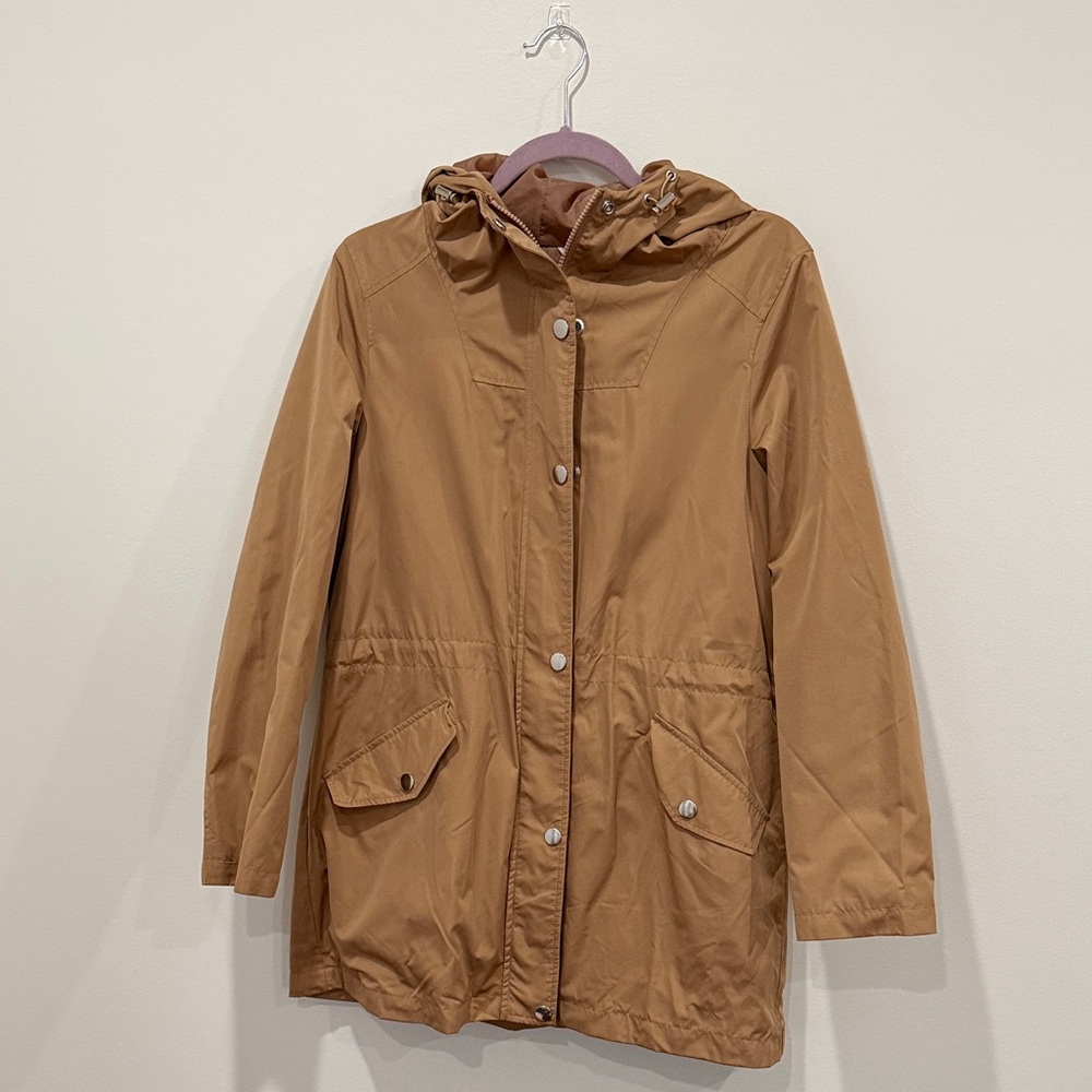 Time and Tru Tan Hooded Jacket